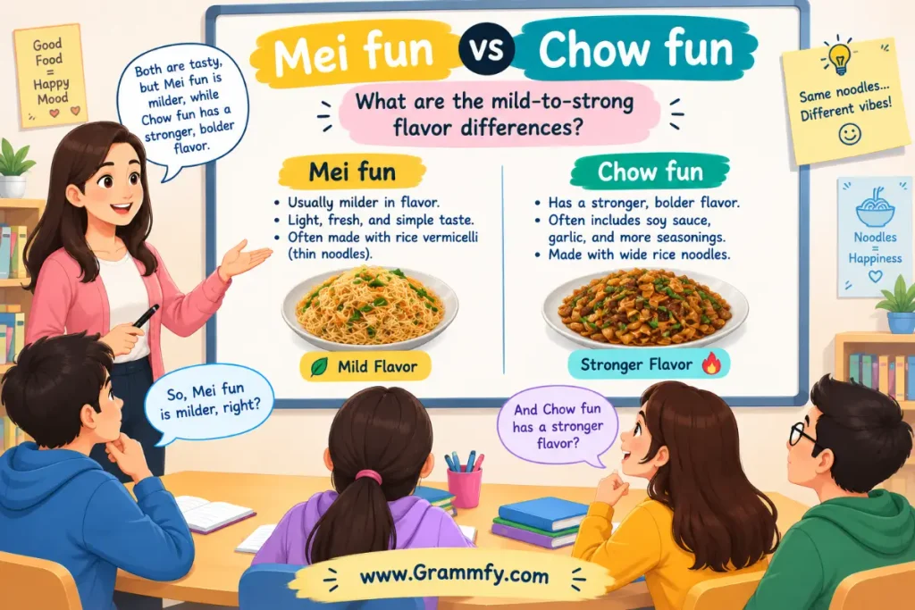 What are the mild-to-strong flavor differences?