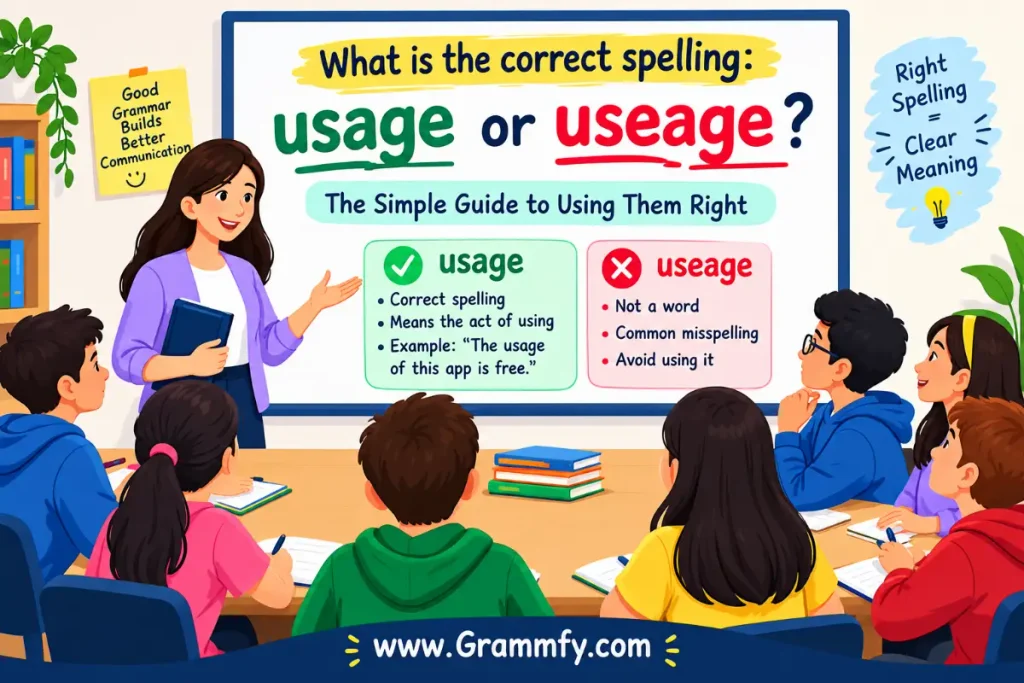 What is the correct spelling: usage or useage?