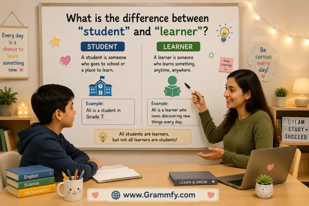 What is the difference between “student” and “learner”?