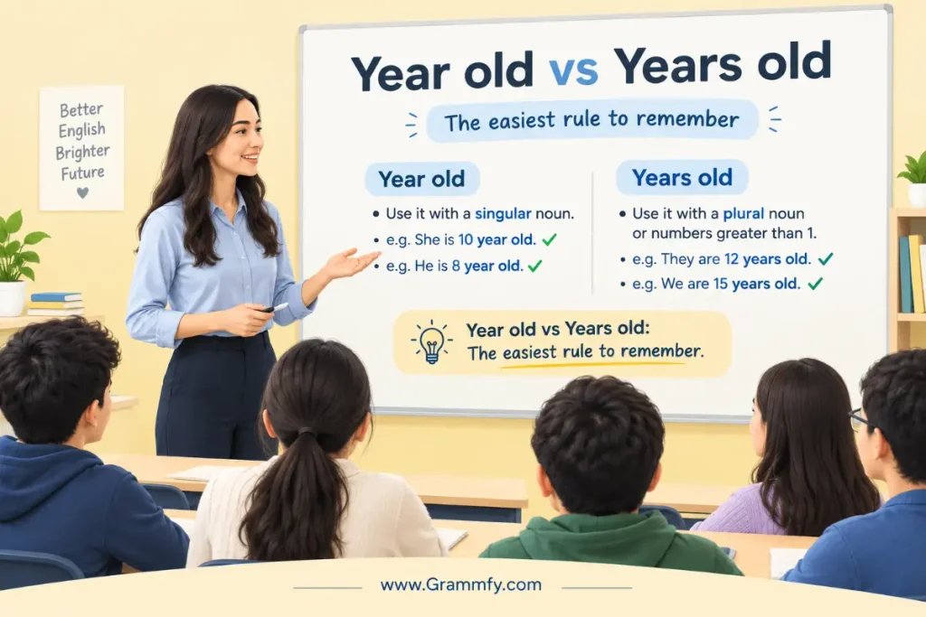 Year old vs Years old: The easiest rule to remember
