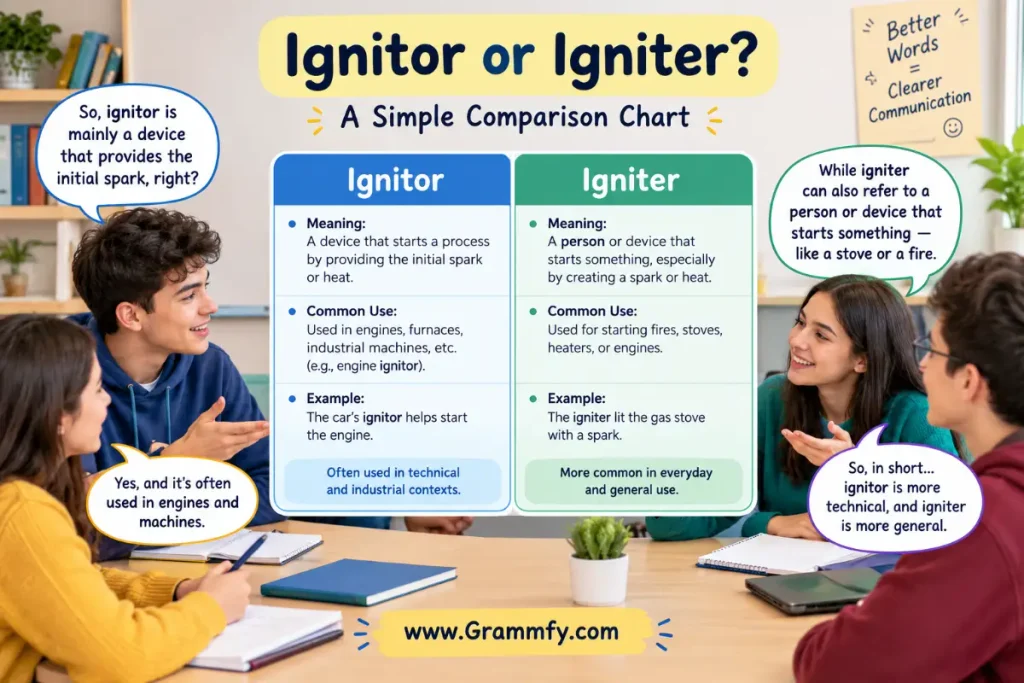 A simple comparison chart