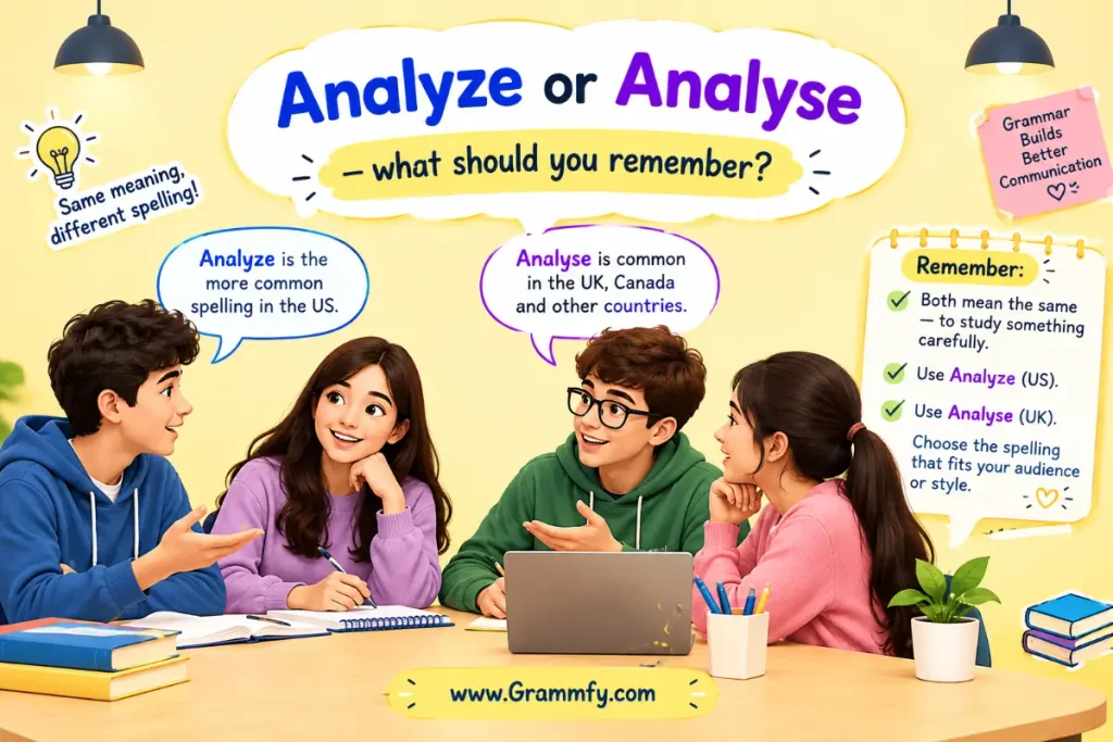 Analyze or Analyse — what should you remember?