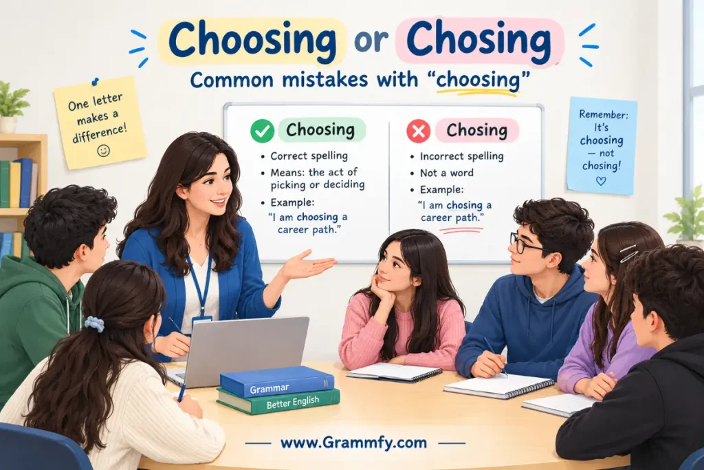 Common mistakes with “choosing”