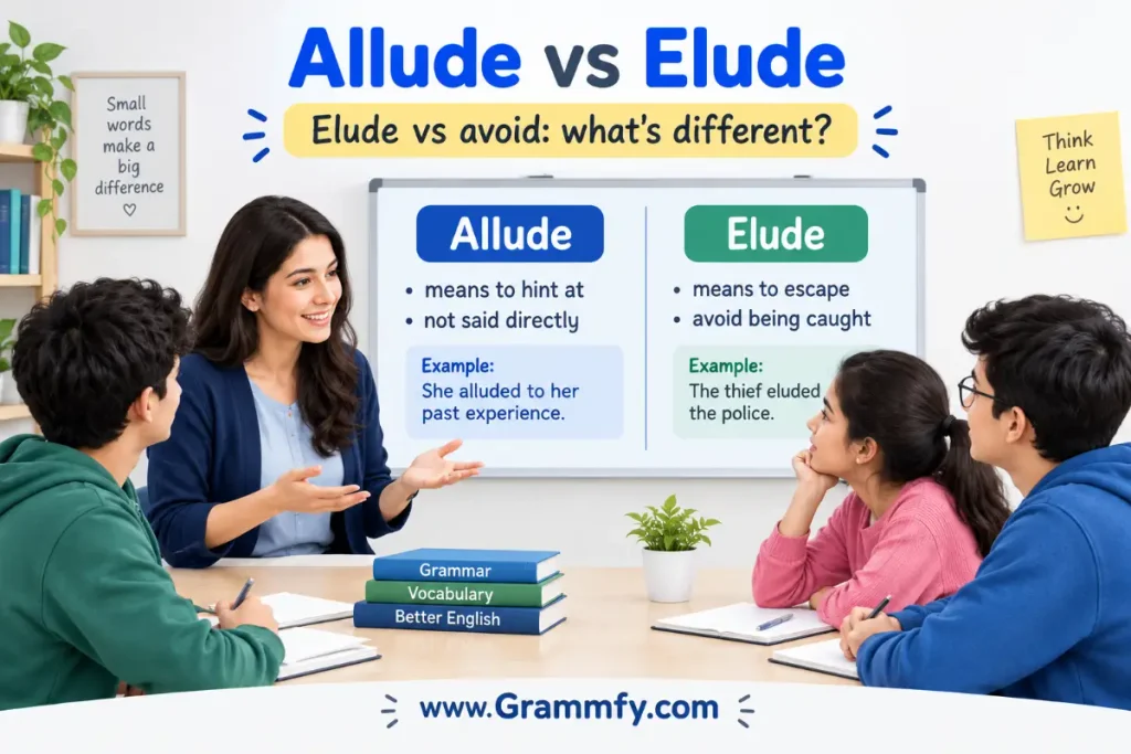 Elude vs avoid: what's different?