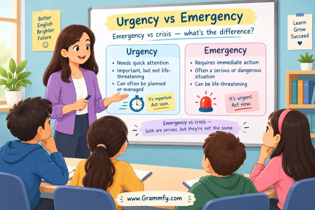 Emergency vs crisis — what's the difference?