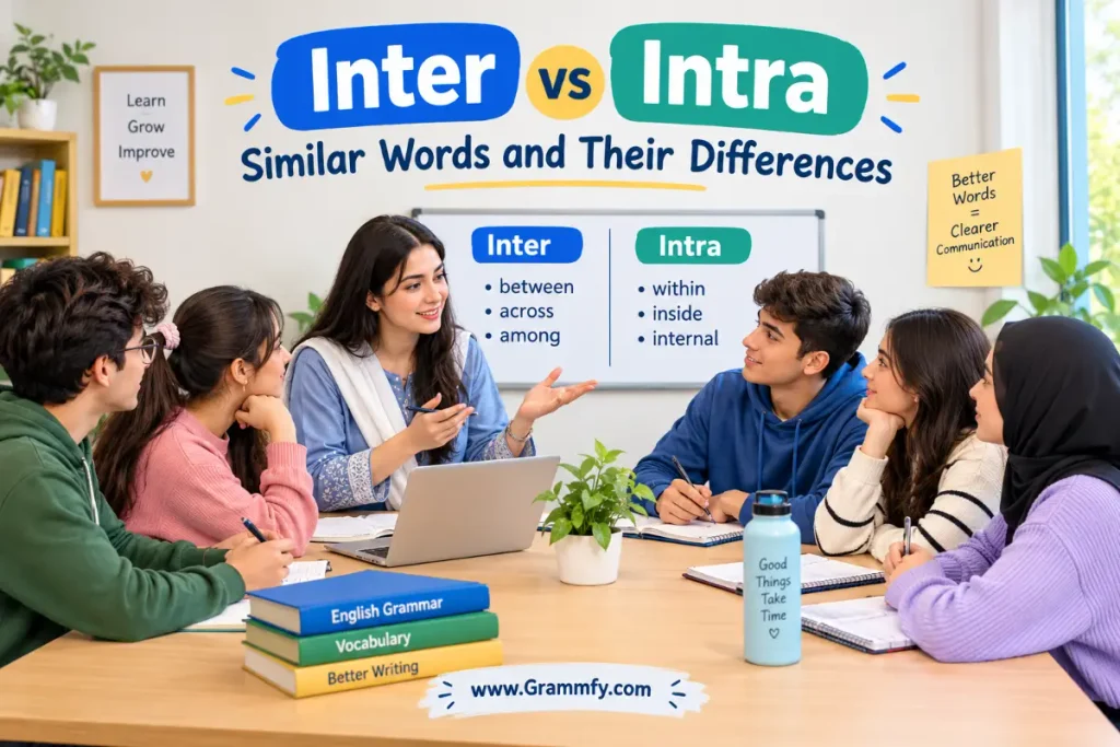Inter vs Intra: Similar Words and Their Differences