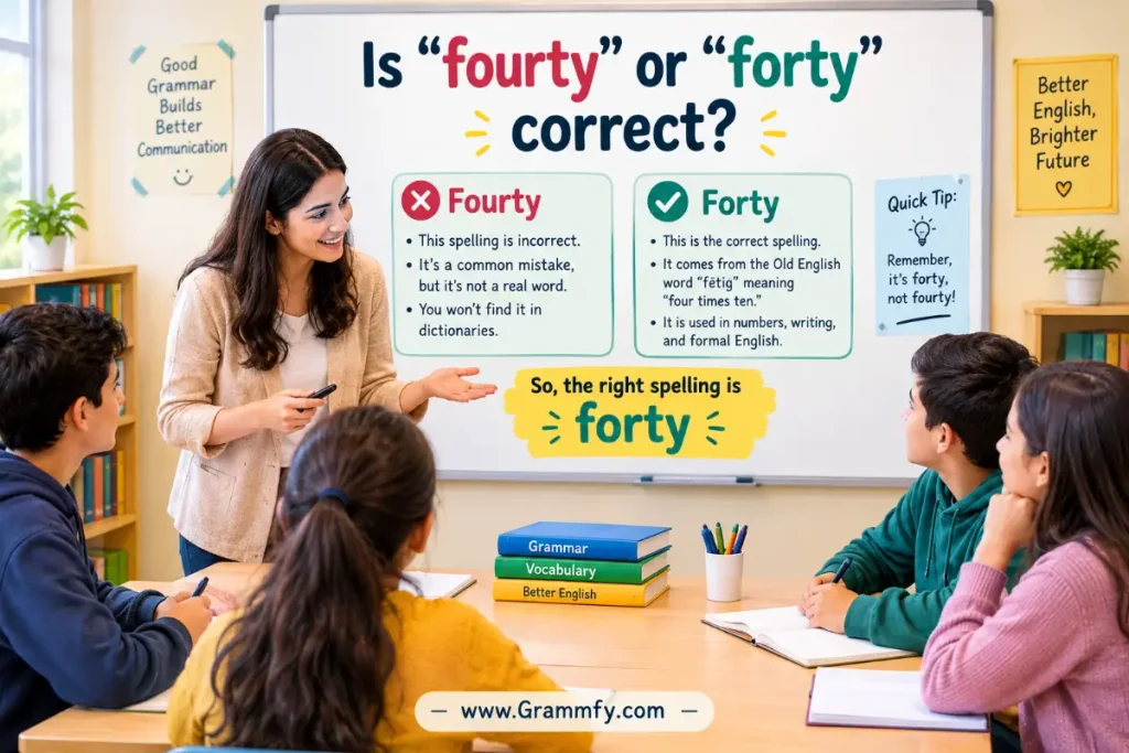 Is “fourty” or “forty” correct?