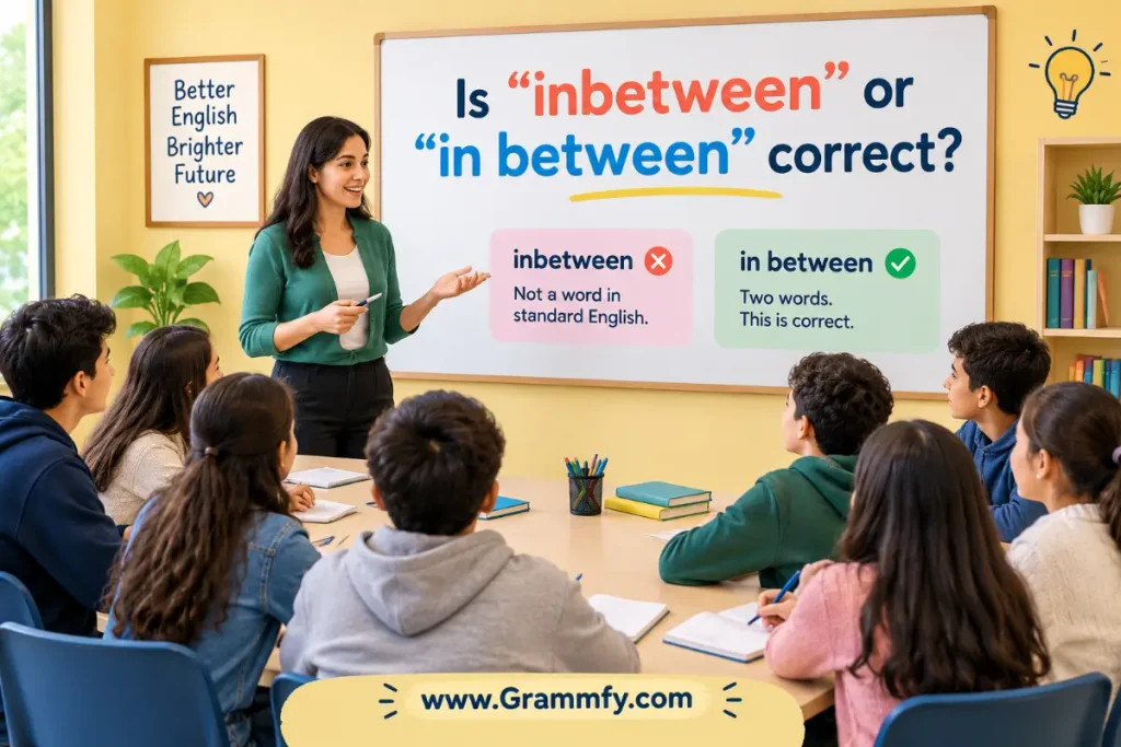 Is “inbetween” or “in between” correct?