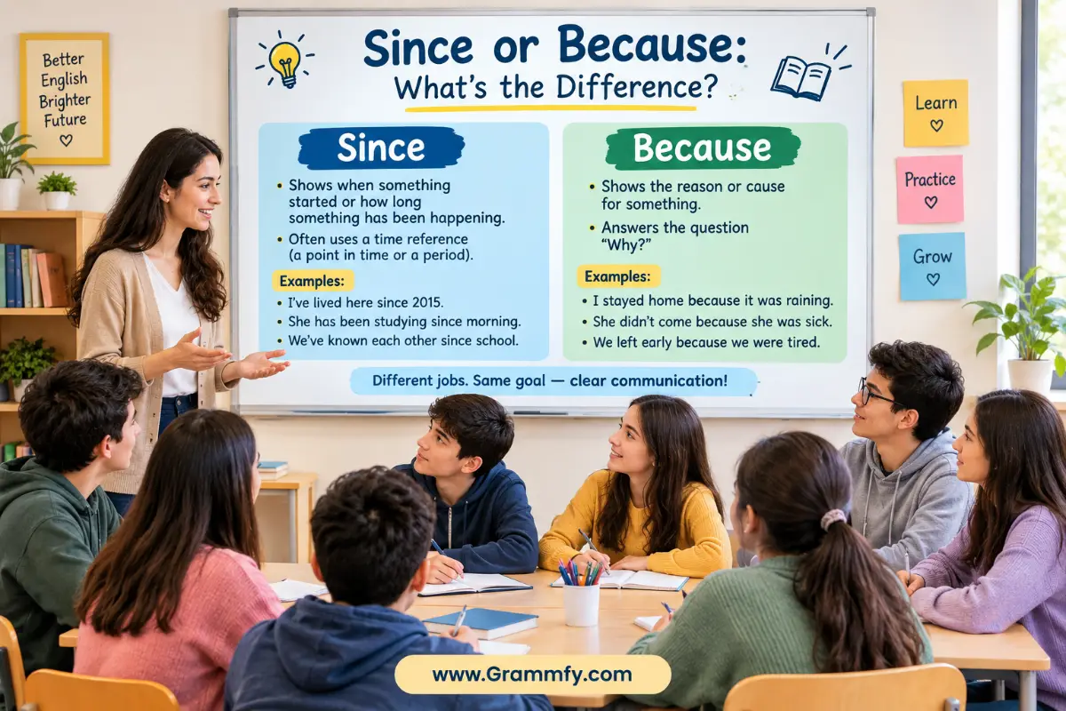 Since or because: what's the difference?