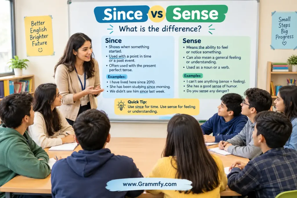 What is the difference between Since vs Sense?
