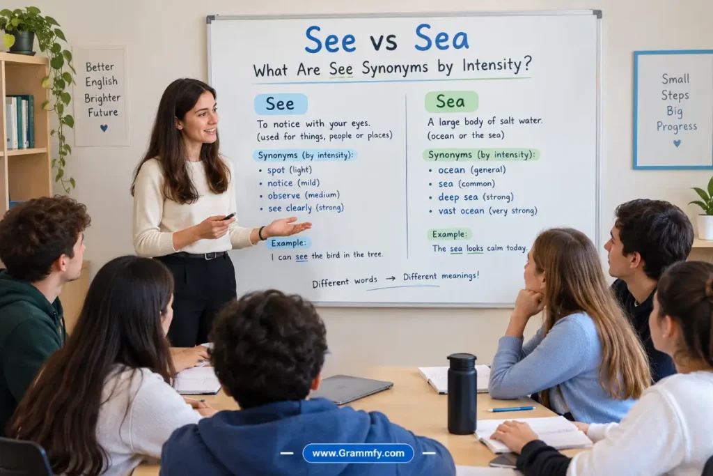 What Are See Synonyms by Intensity?