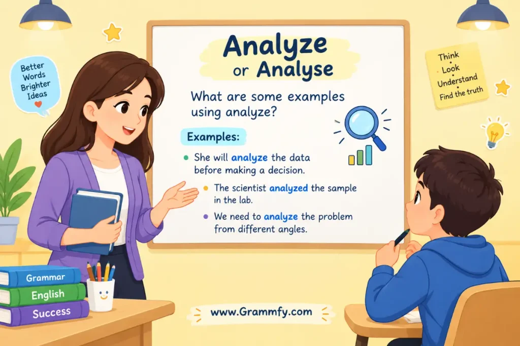 What are some examples using analyze?