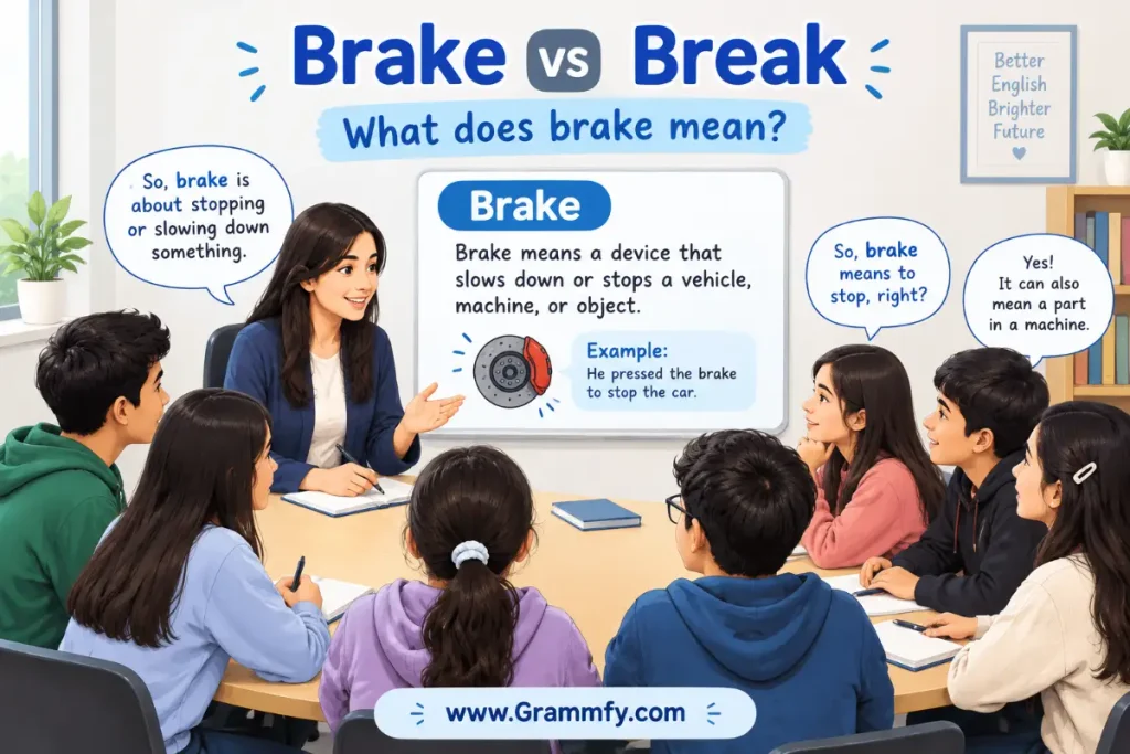 What does brake mean?