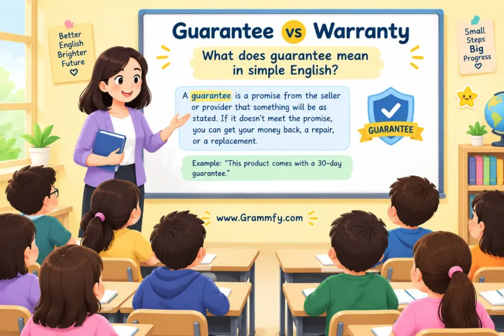 What does guarantee mean in simple English?
