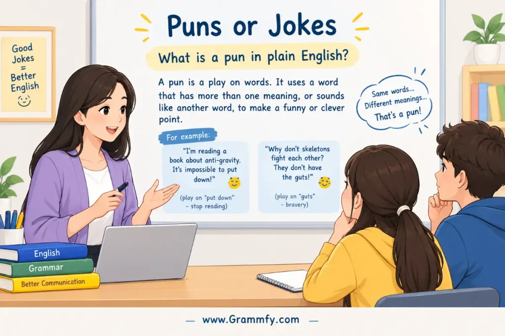 What is a pun in plain English?