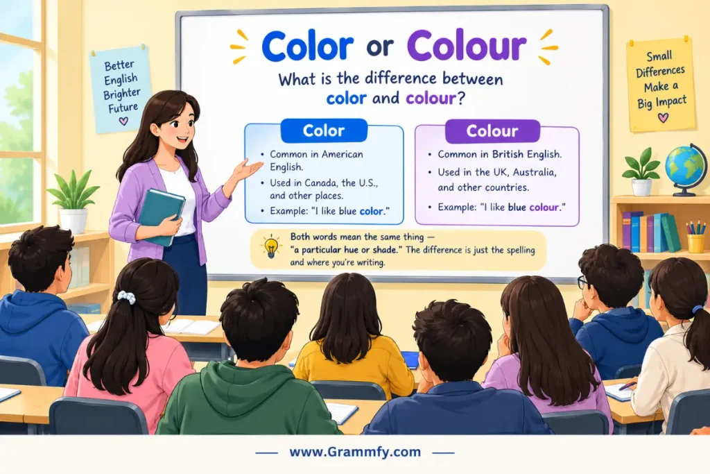 What is the difference between color and colour?
