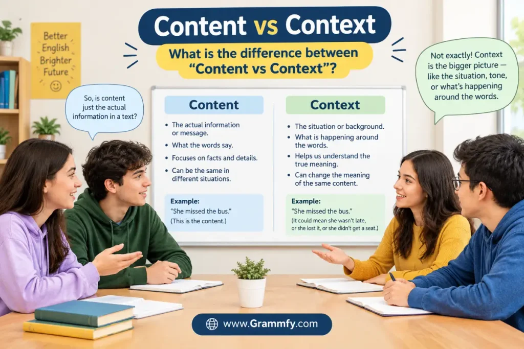 What is the difference between "Content vs Context"?