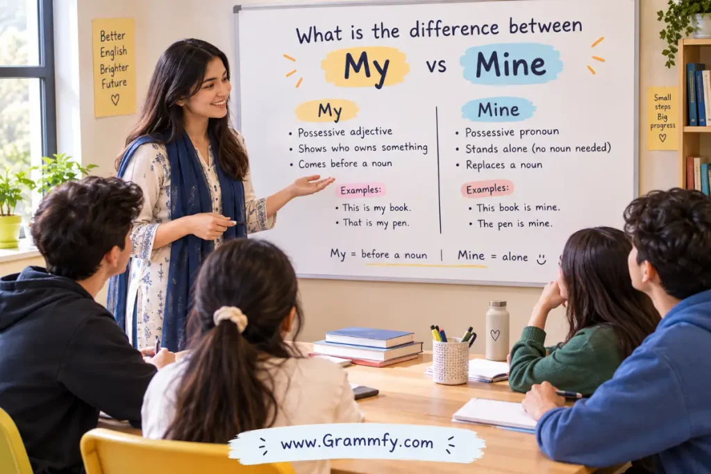 What is the difference between My vs Mine?